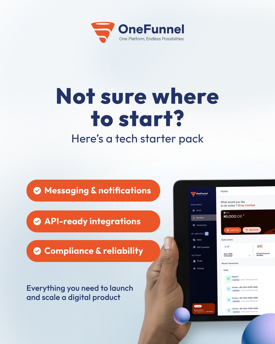 onefunnel_ng's tweet photo. Most tech products fail before launch — not after.
Start right with the essentials. https://t.co/dcHrZYcKjb
