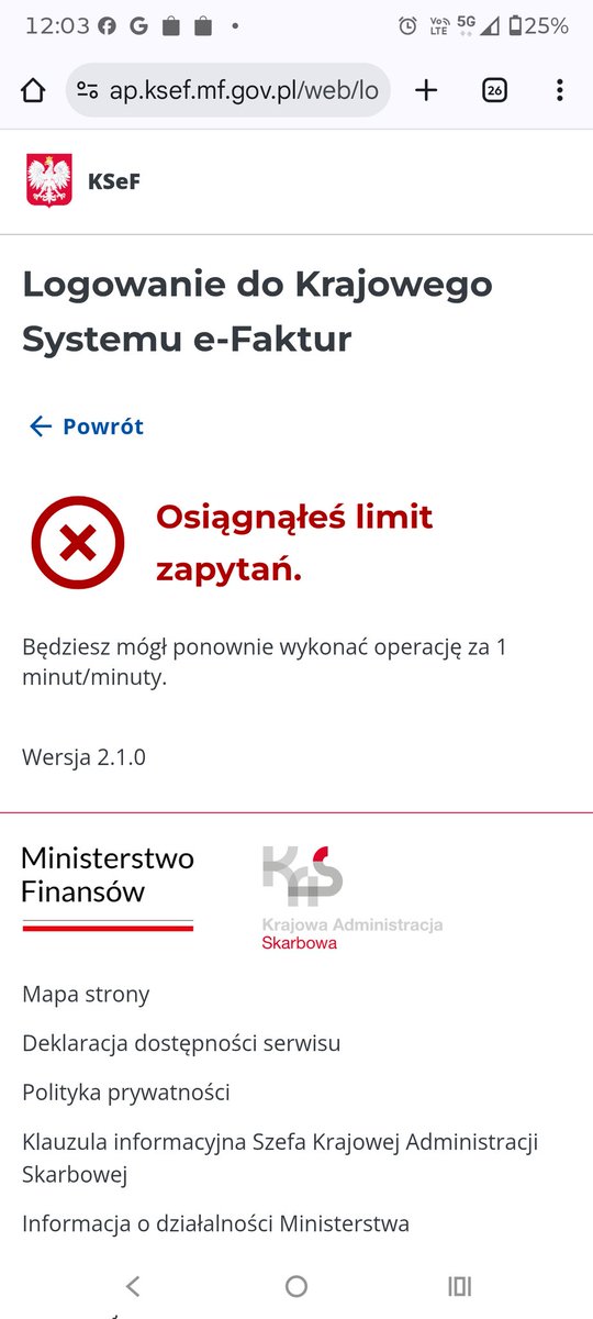 mirandzo's tweet photo. Fajny ten ksef. Taki niedostępny... 
#KSeF https://t.co/2A7lfEyOJj