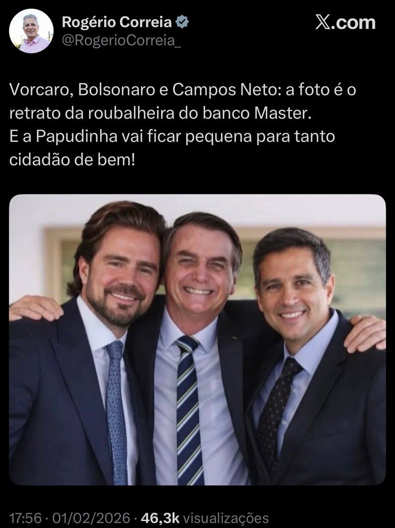 henriolliveira_'s tweet image. 🚨Deputado do PT postou uma foto FALSA tentando ligar BOLSONARO a VORCARO.

1) Quem teve reunião secreta
com Vorcaro? LULA

2) Qual partido não assinou pela
abertura da CPMI? PT

Ele apagou, mas o print é eterno!
É essa gente que quer "regular as redes sociais"!