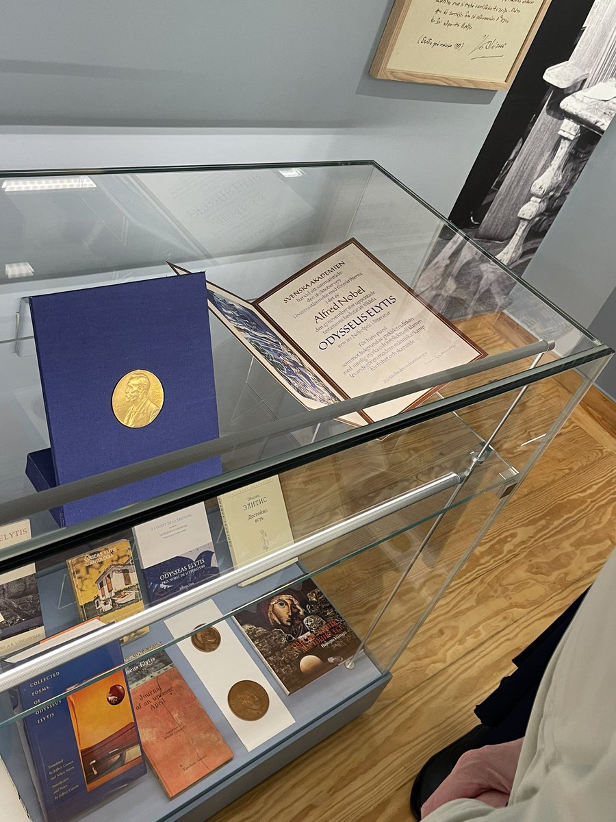 SwedeninGR's tweet photo. A very nice museum and a very inspiring meeting at the Elytis House Museum. The 2nd Greek Nobel Prize Laureate, this major Greek poet who’s work and collections are so well taken care of  by Ms  Ioulita Iliopoulou. 
@cultureGR @NobelPrize https://t.co/MkFgh1bti6