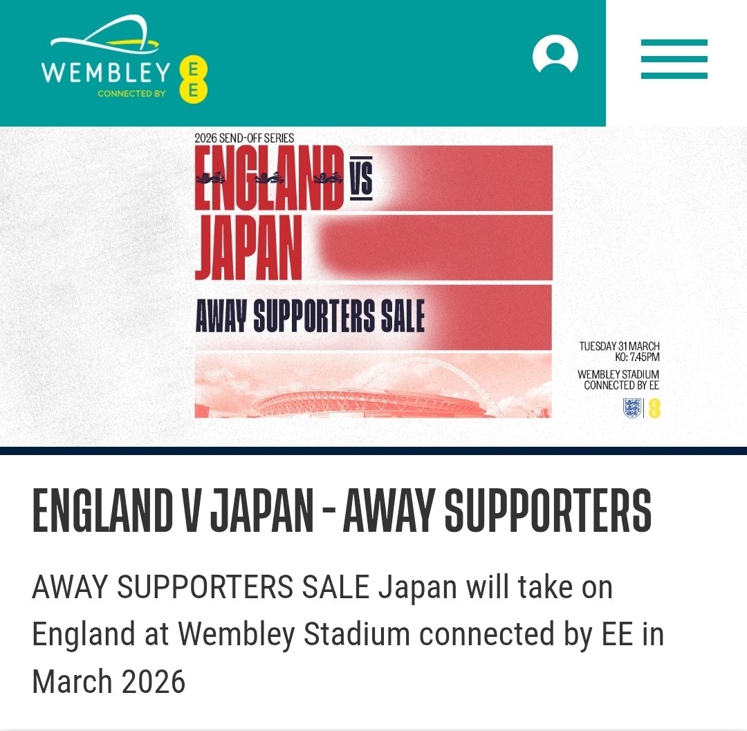 リマインド🏴󠁧󠁢󠁥󠁮󠁧󠁿🇯🇵🎟️】 ウェンブリー開催「イングランド