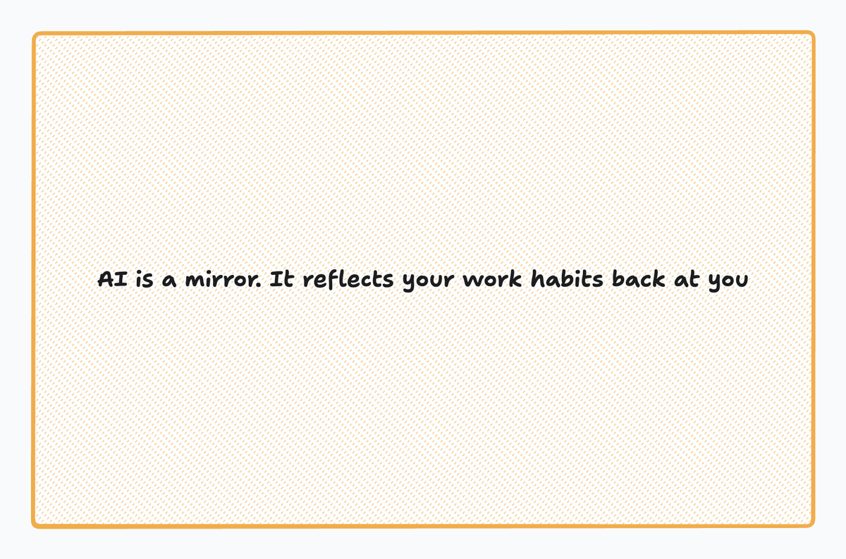 AI is making me code faster. But is it making me a better engineer?
Here's what I've learned after years of using AI tools:

AI doesn't make you better or worse. It amplifies who you already are.

When I use AI the wrong way:
- Skip the thinking process
- Copy-paste without