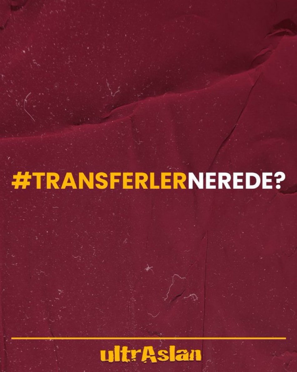 🚨🚨Galatasaray taraftarı #ORTAdaTransferYok hashtagi başlattı.