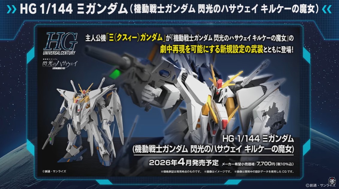 ガンプラ】HG「Ξ(クスィー)ガンダム」発売決定! 価格7,700円(税込 ガンプラ】HG「Ξ(クスィー)ガンダム」発売決定! 価格7,700円(税込