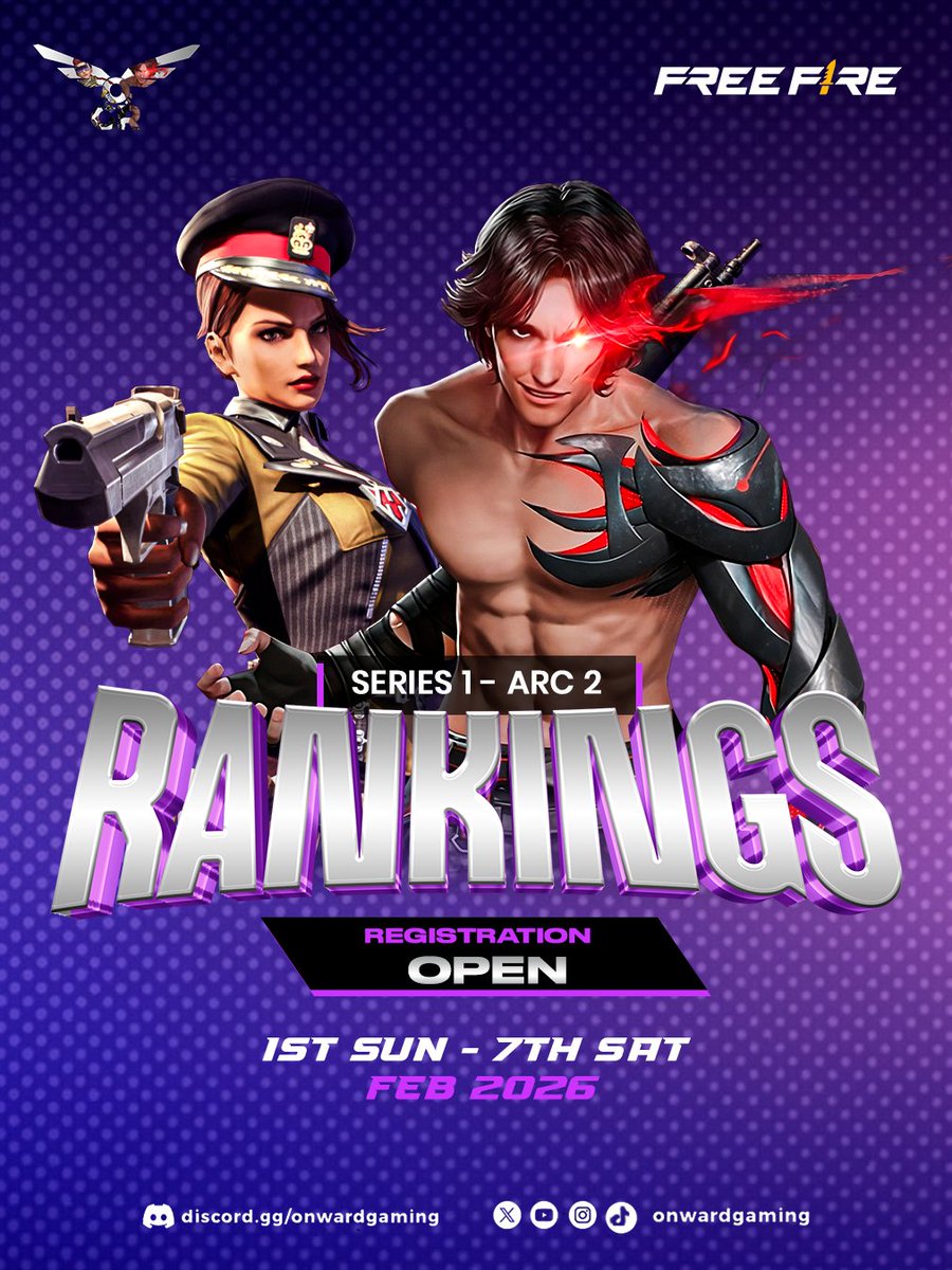 🔥 OGR FREE FIRE STRANDING SERIES 1 - ARC 1 is live! Register NOW on Discord! Tier 1-3 teams stay put, new teams compete for base ranking 
#onwardesports #ogrrankings #onwardgaming