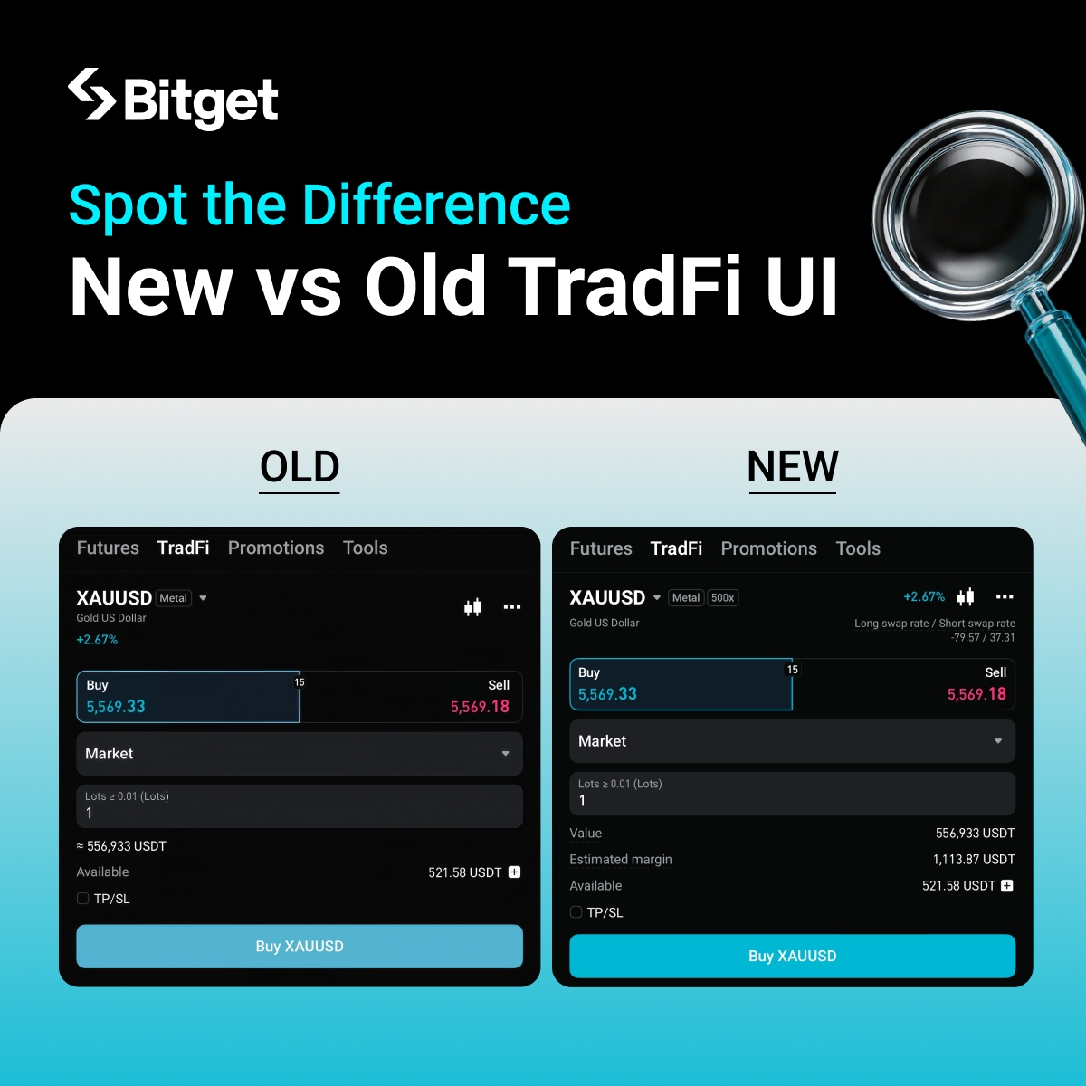 bitget's tweet image. Bitget’s TradFi order page just got an upgrade for a better trading experience.

🔍 Can you spot the 3 new data points? RT and answer in the comments.

🎁 10 winners to share 200 USDT.