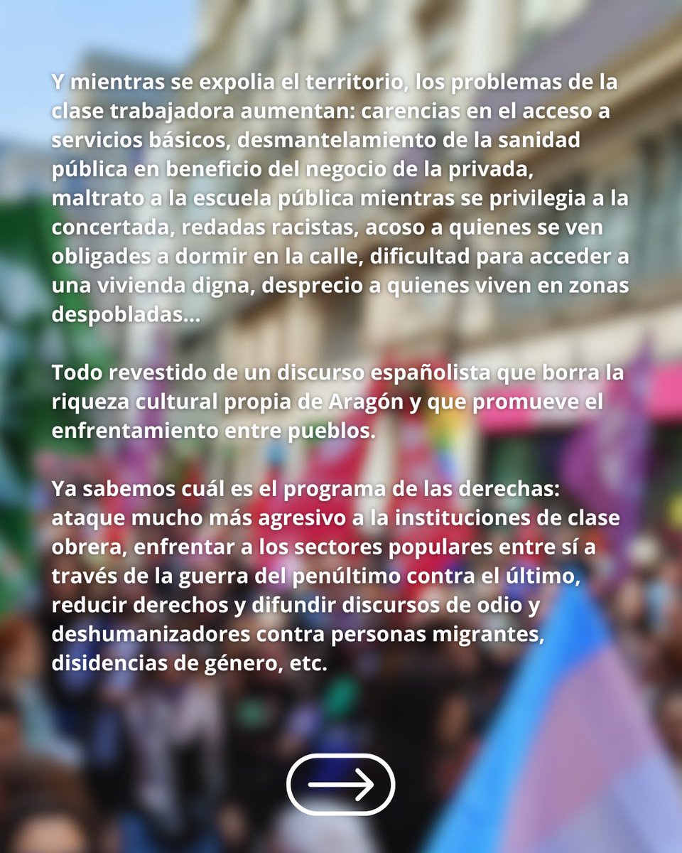 COMUNICADO ANTE LAS ELECCIONES DE ARAGÓN DEL 8 DE FEBRERO.
Impedir el crecimiento de las fuerzas reaccionarias nos permitirá disponer de mejores condiciones para seguir organizándonos y poder pasar en el futuro a una fase ofensiva.
Comunicado completo: aragon.anticapitalistas.org/ante-las-elecc…