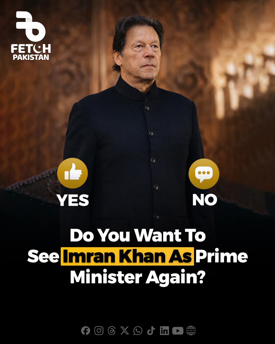 aliadua4u's tweet photo. @Naeempk_ Fetch Pakistan is conducting an online public opinion survey asking if people want to see Imran Khan as Prime Minister again.
👉 Yes
👉 No
#ImranKhan #PublicOpinion #PakistanPolitics #OnlineSurvey https://t.co/T96ijrNP5Q