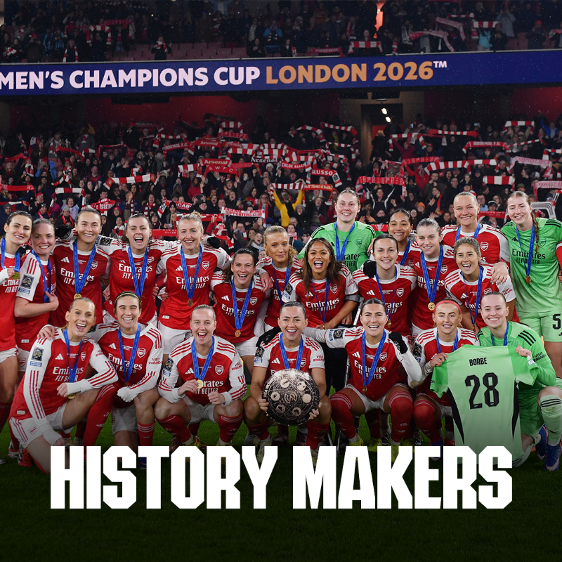 ArsenalWFC's tweet photo. Another one for the cabinet... 🏆

The Arsenal. The only club to win every trophy in women's football  ❤️