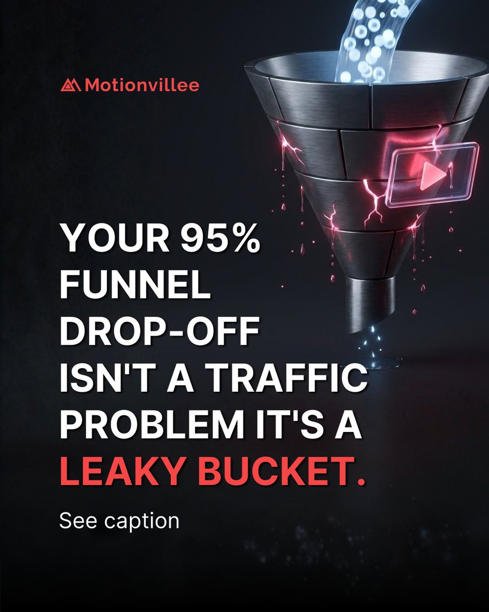 100 visitors. 30 land. 10 book demo. 2 close.

That's a strainer, not a funnel.

Your lost revenue isn't in needing MORE leads. It's in the LEAKS at every stage.

#SaaS #Funnel #SalesConversion