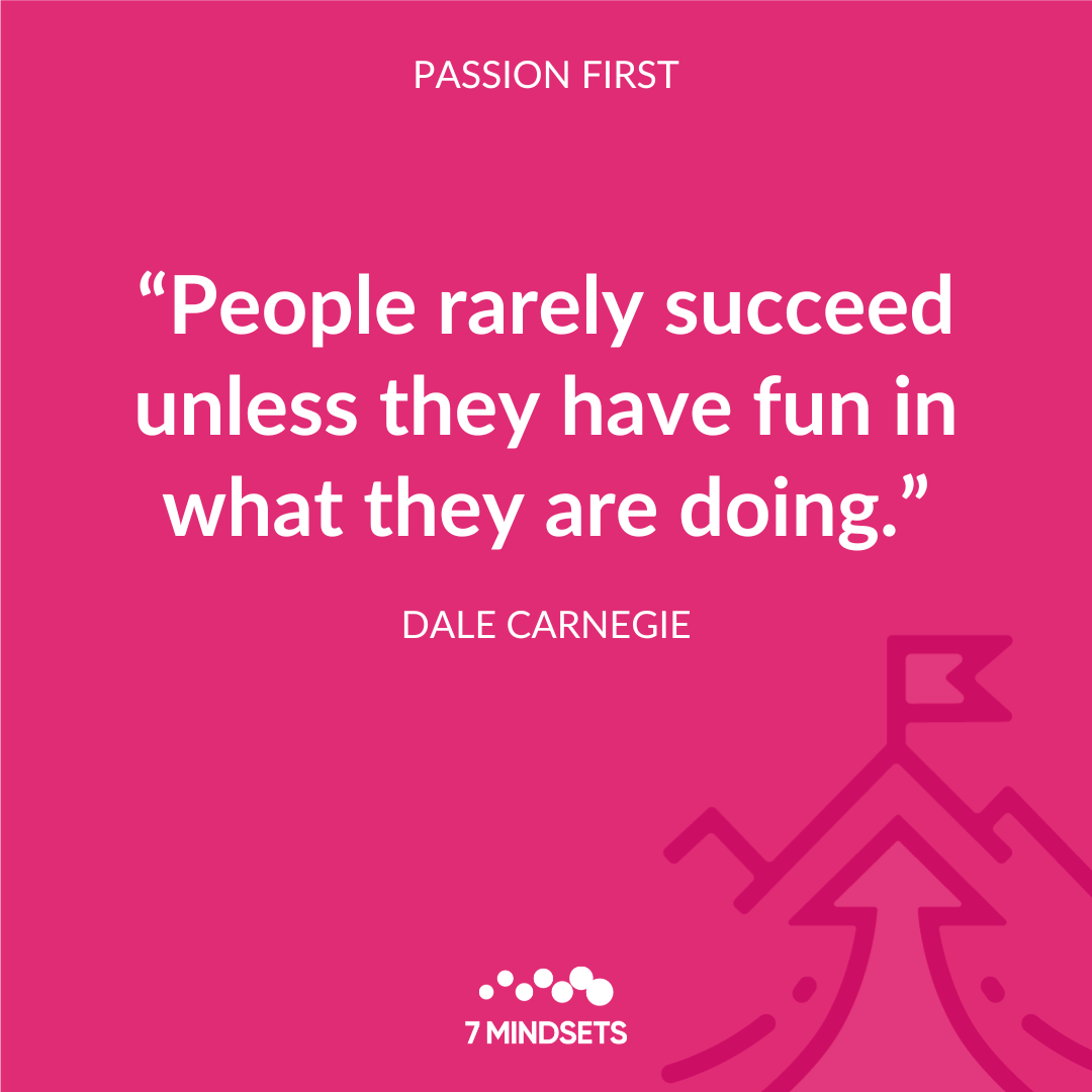 7Mindsets's tweet photo. "People rarely succeed unless they have fun in what they are doing." - DALE CARNEGIE #7Mindsets #QOTD #MorningMindset #PassionFirst🥇 https://t.co/mdAk7ThZiK