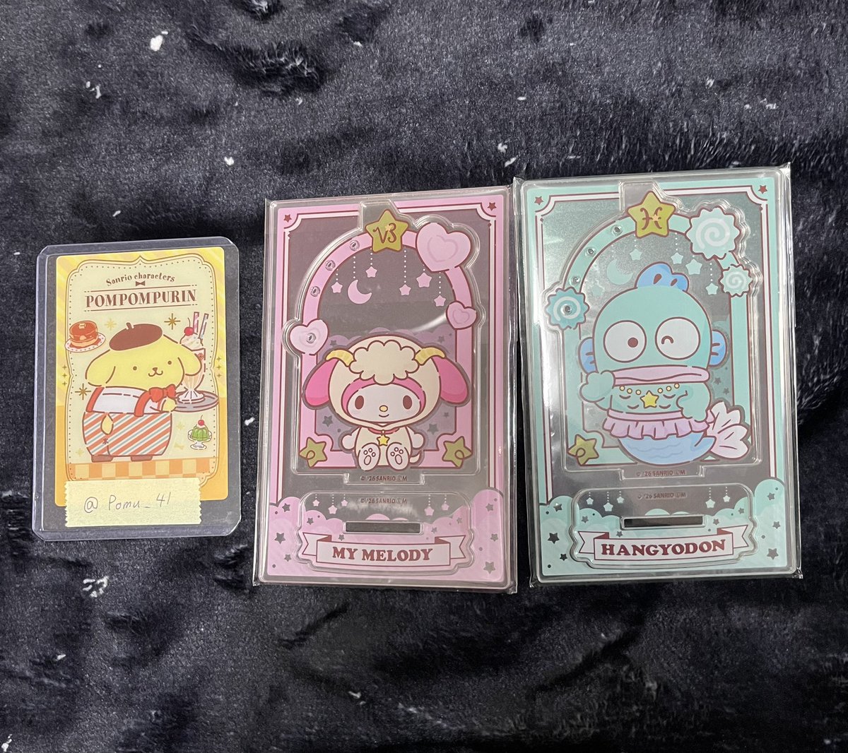 Pomu_41's tweet photo. 【交換】サンリオ サンリオキャラクターズ 
キラキラ星座のアクリルアクセサリースタンド

譲）マイメロ、ハンギョドン
求）プリン、ばつ丸

纏めてorプリン優先。決まり次第ばつ丸。
郵送交換希望です。
お声かけの際はIDつきのお写真の添付をお願いいたします🙂‍↕️ https://t.co/VcGtilHasL