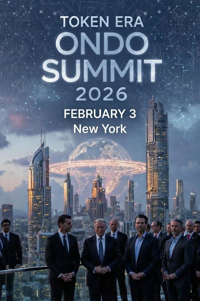 Hey comrades 
What I'm hyped 4 at tomorrow's <a href="/OndoFinance/">Ondo Finance</a>  Summit 2026 and how it'll blow up RWA tokenization!  Tomorrow, February 3, 2026, in NYC the super bowl of tokenization kicks off. Titans from BlackRock, Goldman Sachs, Fidelity, BNY Mellon, DTCC, Swift, White House reps,