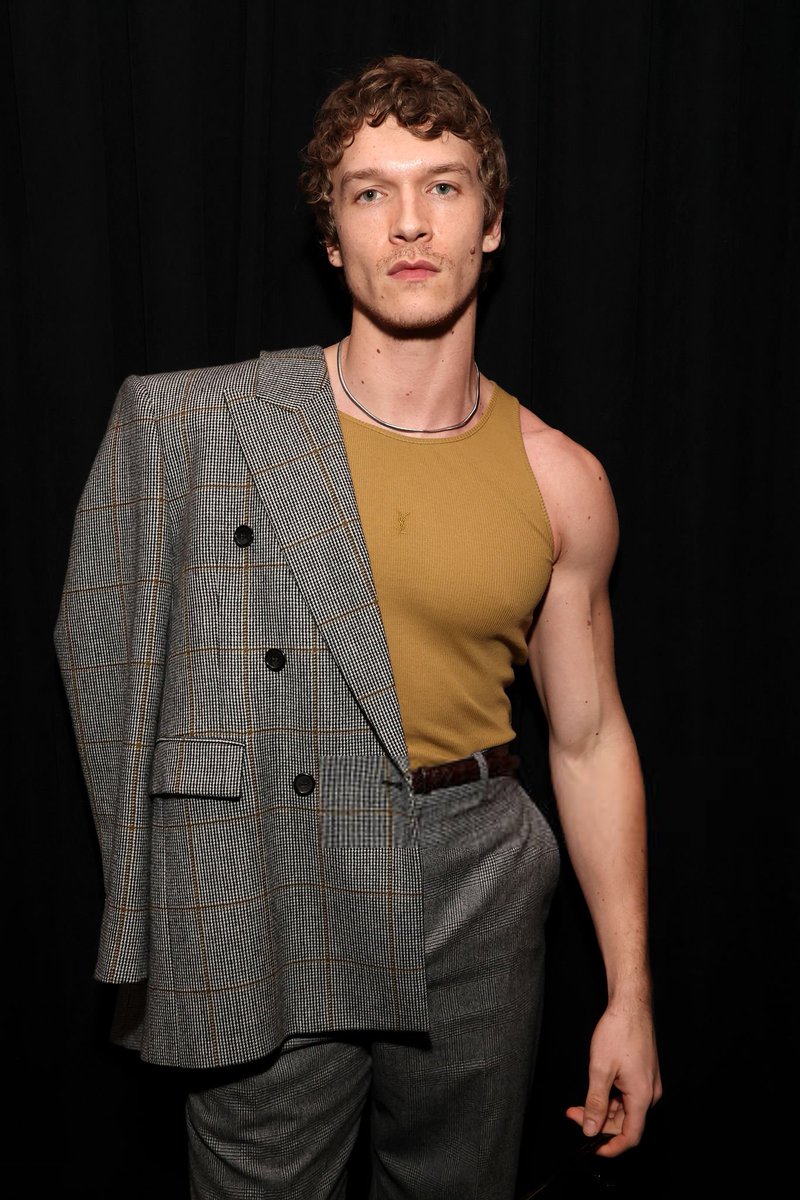 Connor Storrie at the W Magazine x Charli XCX x Saint Laurent Grammy After Party last night.