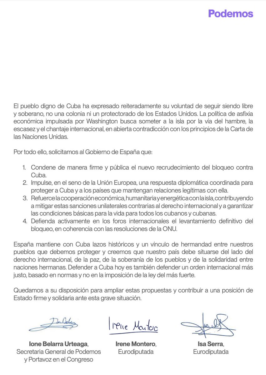 Irene Montero tweet media