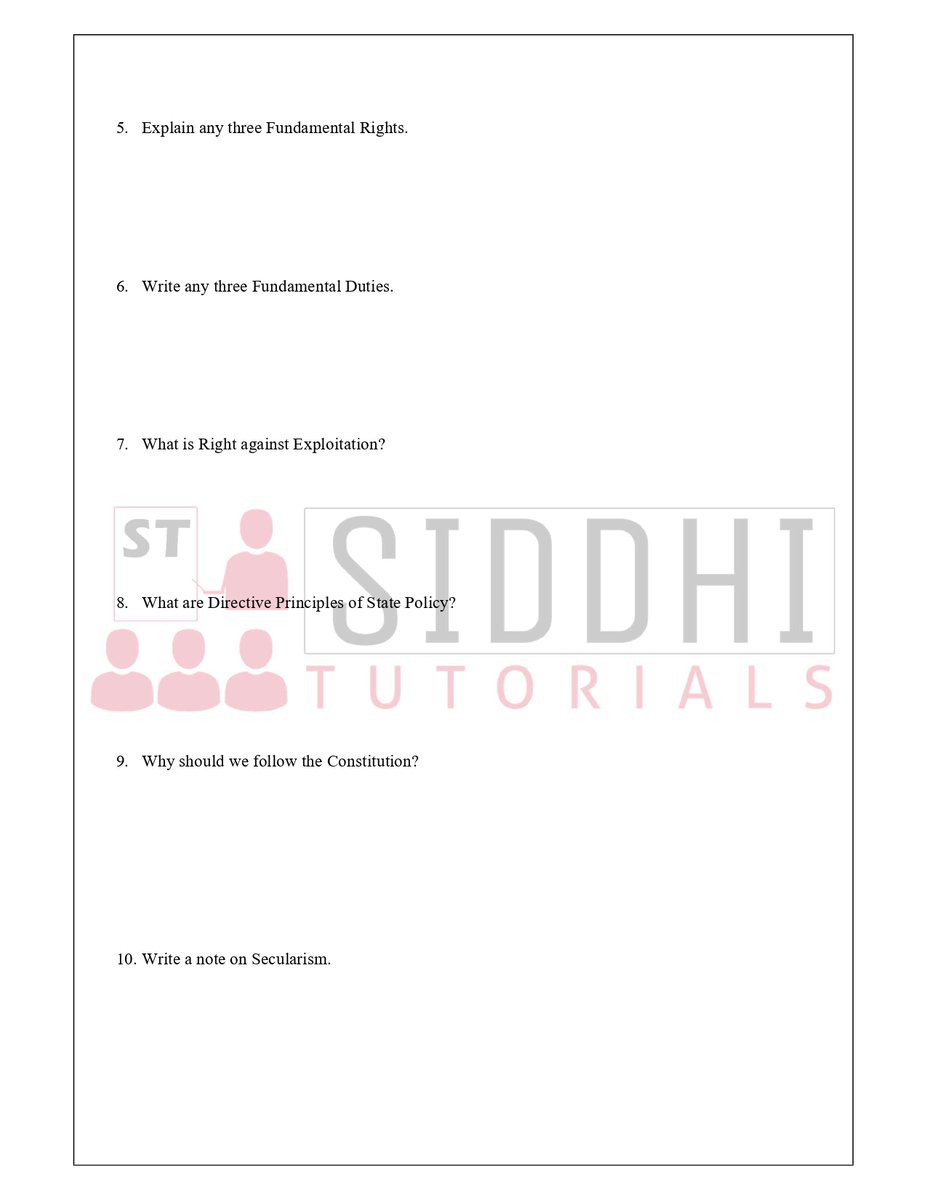 siddhi_tutorial's tweet image. 📘 Class IV – ICSE | Social Studies
Chapter 17: The Constitution of India

Learn with clear concepts &amp;amp; simple explanations:

📍 Address: Kalinga Vihar, Bhubaneswar
📞 Contact: 9861902023

👉 Join Siddhi Tutorials today and make SST easy &amp;amp; scoring!

#SiddhiTutorials