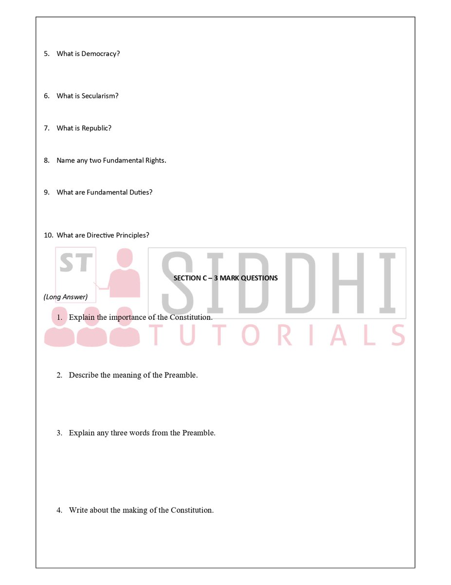 siddhi_tutorial's tweet image. 📘 Class IV – ICSE | Social Studies
Chapter 17: The Constitution of India

Learn with clear concepts &amp;amp; simple explanations:

📍 Address: Kalinga Vihar, Bhubaneswar
📞 Contact: 9861902023

👉 Join Siddhi Tutorials today and make SST easy &amp;amp; scoring!

#SiddhiTutorials