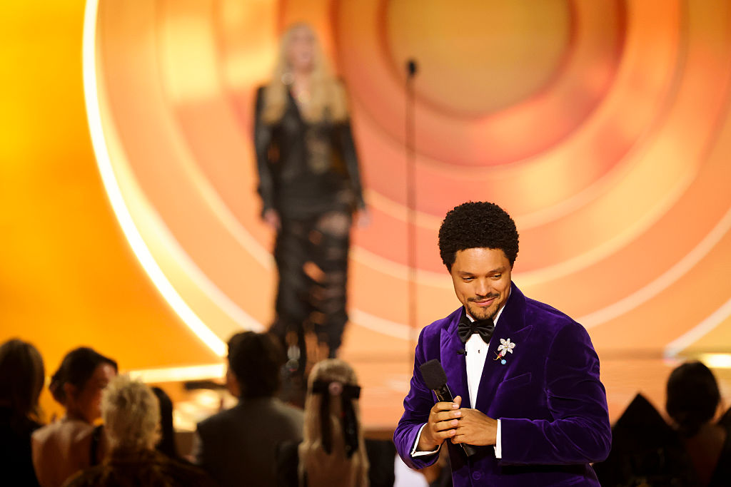 CBSNews's tweet photo. President Trump says he's preparing to sue Grammys host Trevor Noah. https://t.co/2lc900lqjh https://t.co/gcD0DGAhCB