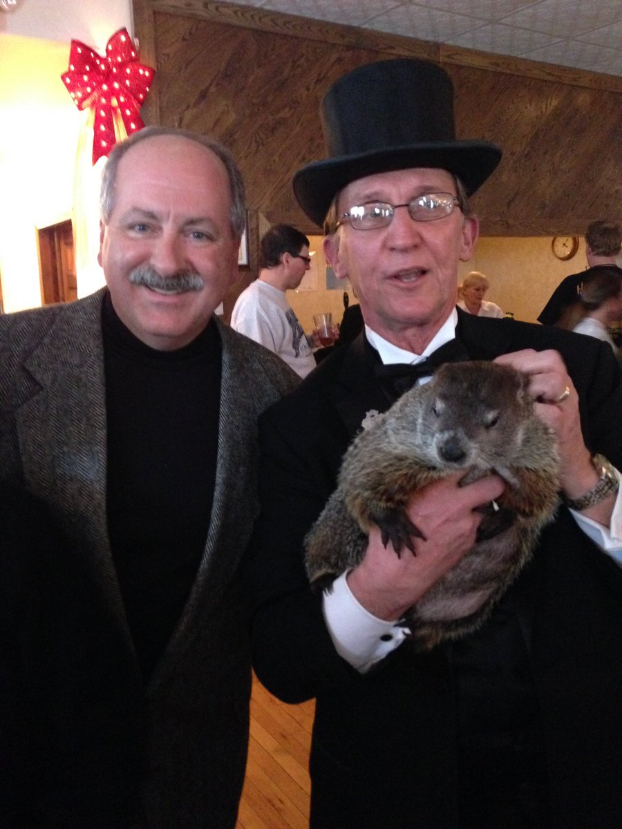 Back in 2014, I got to say hey to Phil!  Happy Groundhog Day!