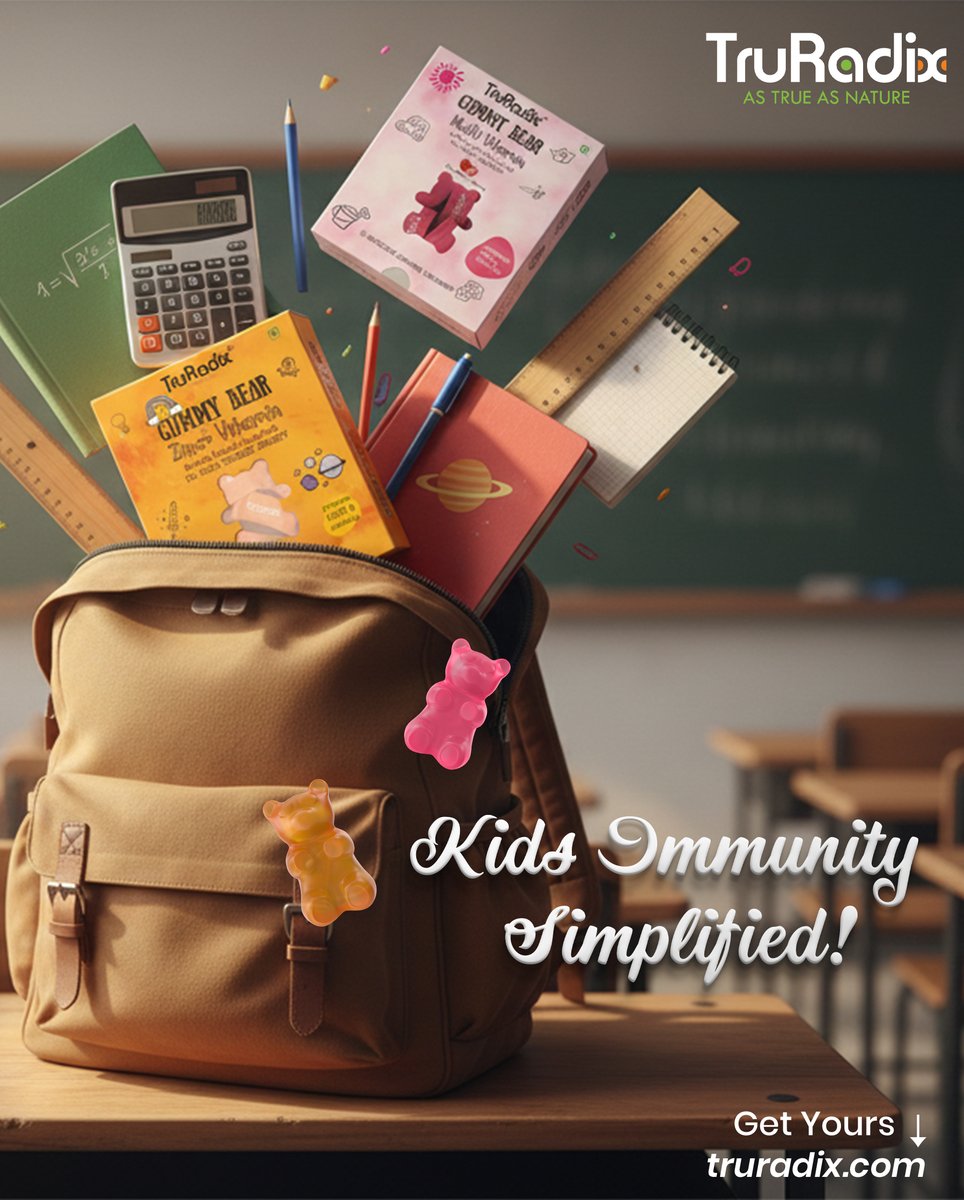 Kids love them, parents trust them! TruRadix Gummy Bears bring daily immunity &amp; growth support with Zinc, Vitamin C &amp; Multis—all in a tasty chew. No fuss, just fun! 🧡🍓 #KidsImmunity #TruRadix #SmartSupplements #GummyVitamins