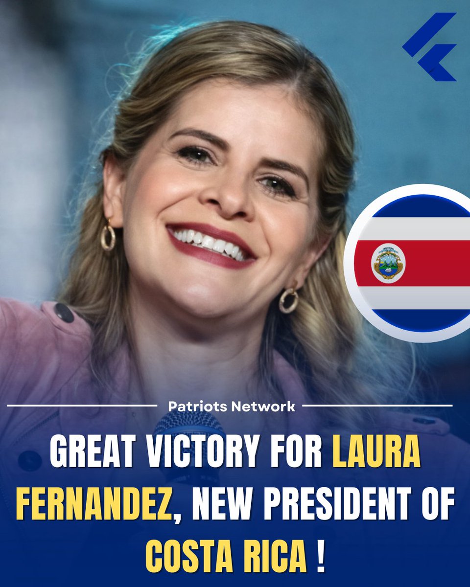 Excellent news for Costa Rica, which has just elected Laura Fernandez as President in the first round. She intends to fight crime vigorously and bring stability.