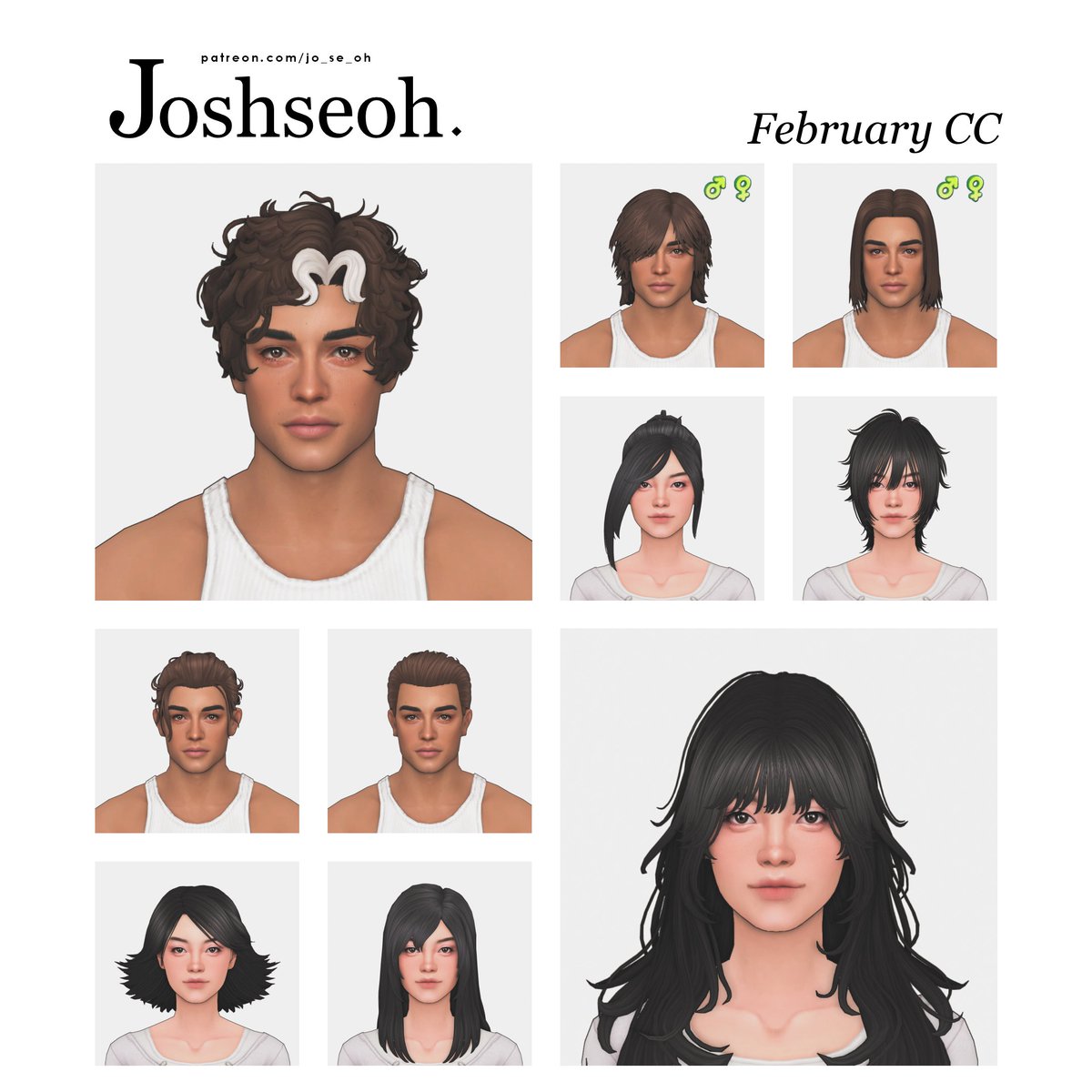 joshseoh's tweet photo. February 2026 CC ✨

Subscribe to the Supporter Silver/Gold/Gold Plus tier to gain early access!

Each hair CC will be posted throughout the month! #TheSims4 https://t.co/U1NhQxIvUP