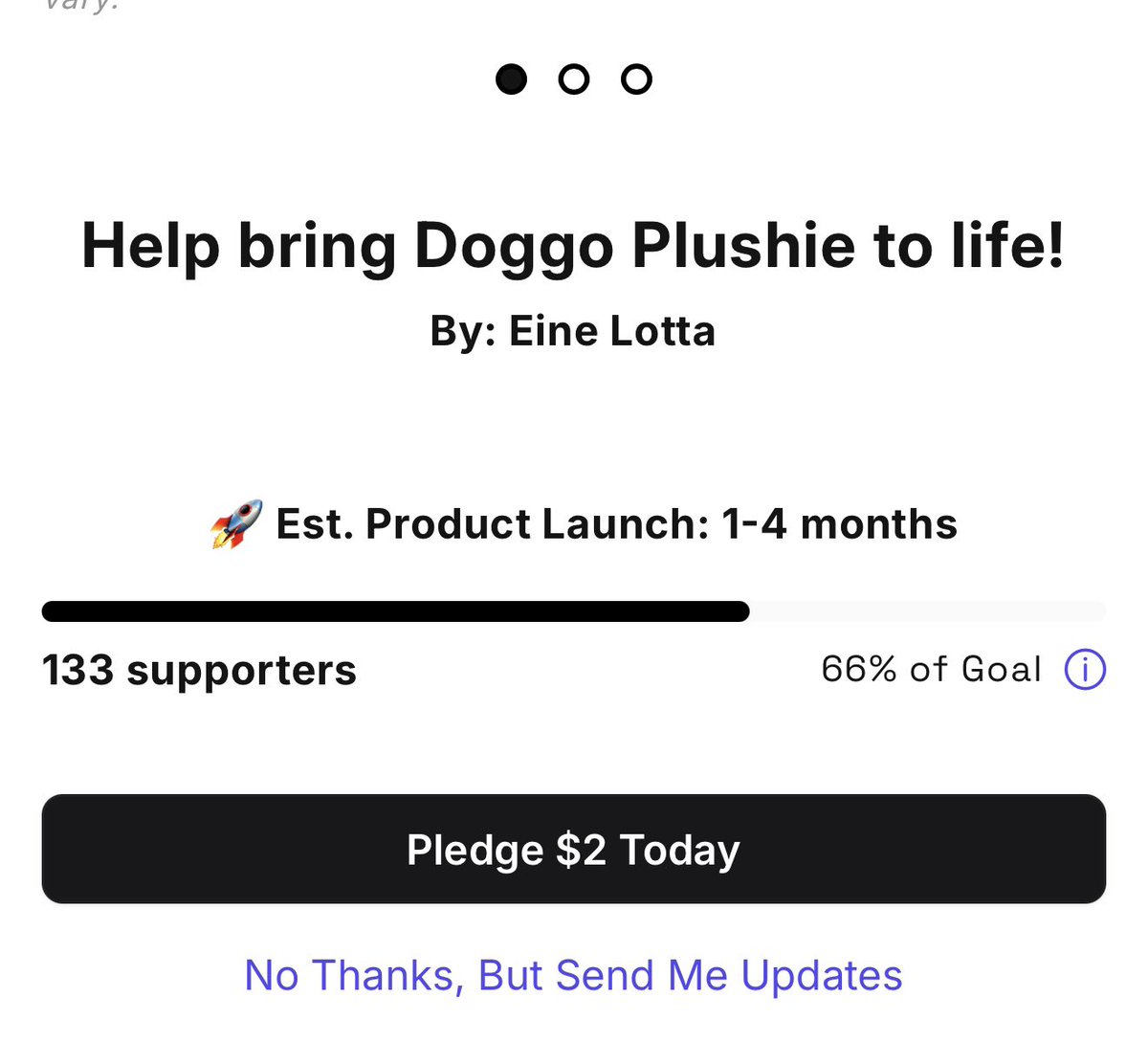 Thank you for 133 Supporters 🥹❤️
Just 67 supporters and the Plushie will be produced 💕