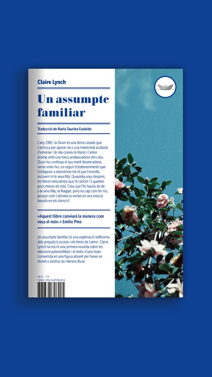 Un assumpte familiar, de Claire Lynch (tr. Núria Saurina).
«Una novel·la curta, totalment immersiva, que impacta al lector, recomanada per a fans de Claire Keegan, Maggie O’Farrell i Louise Kennedy.» The Bookseller
«Aquest llibre canviarà la manera com veus el món.» Emilie Pine