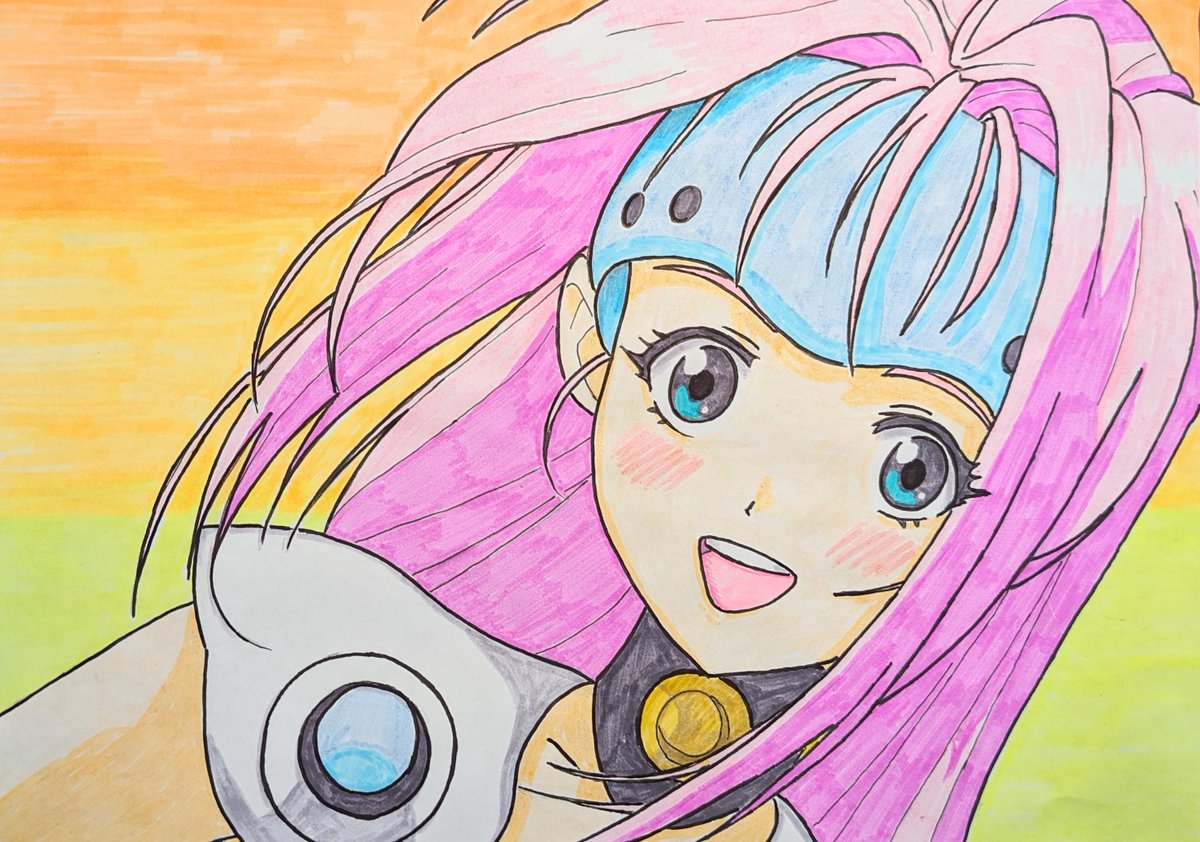 ペン画～ミレーヌ・ジーナス生誕祭】 今日はマクロス7のヒロイン