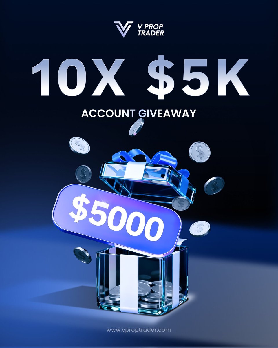 🚨10X$5,000 GIVEAWAY🚨

Steps To Participate:  
1. Follow:
<a href="/TheTradersCrew/">The Trader’s Crew</a> <a href="/vproptrader/">V Prop Trader</a> <a href="/Forexwala0048/">Trade With Amaad</a> 
2. Join Discords:  
discord.gg/dMzR9ywZJ6 
discord.gg/rZ3aSr77t
3. Register: Claim an additional $1,000 account by registering through our link.
vproptrader.com/login?inviteCo…