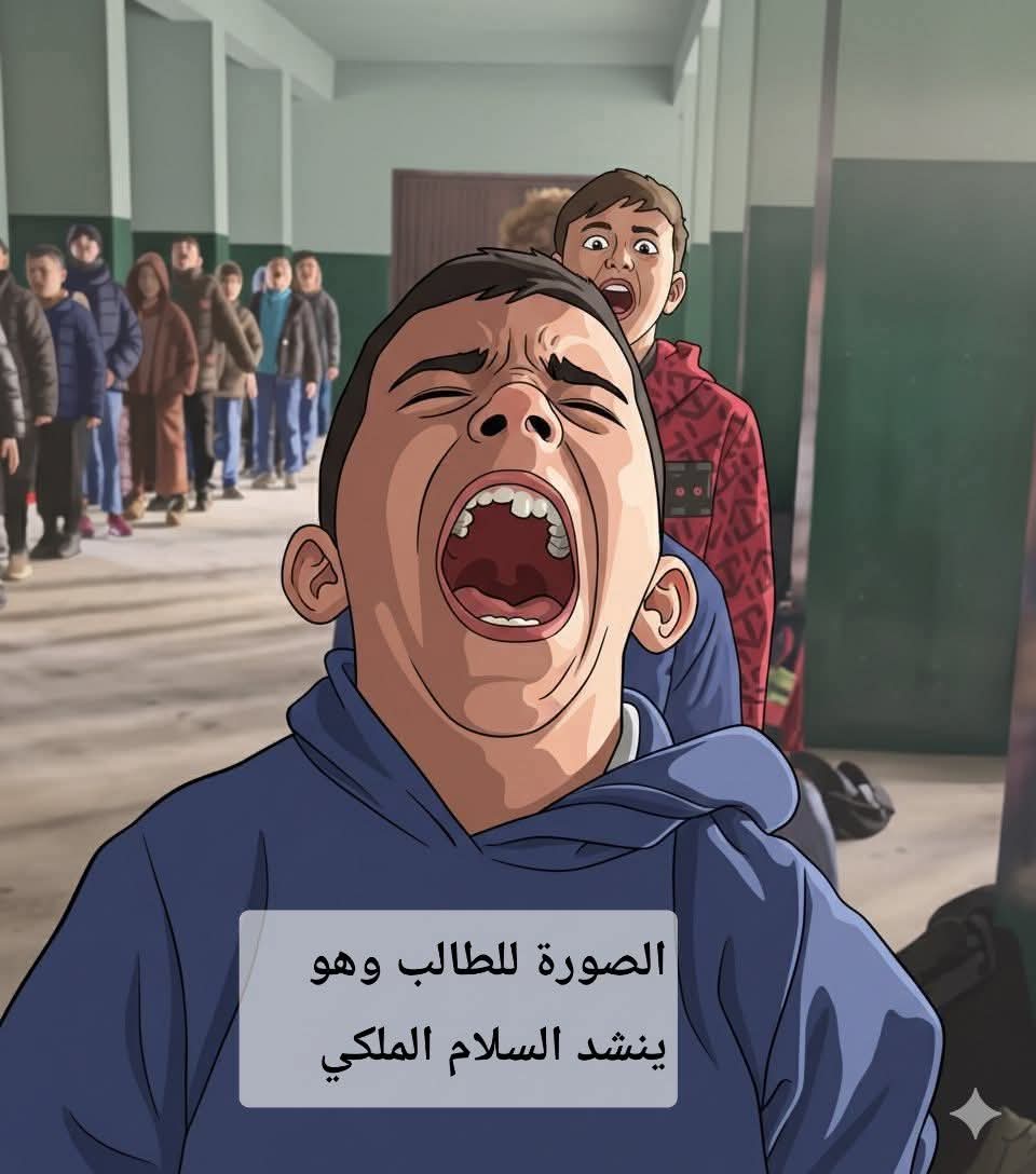 طالب يجسد روح الانتماء والولاء أثناء نشيد السلام الملكي 🇯🇴 
#الاردن