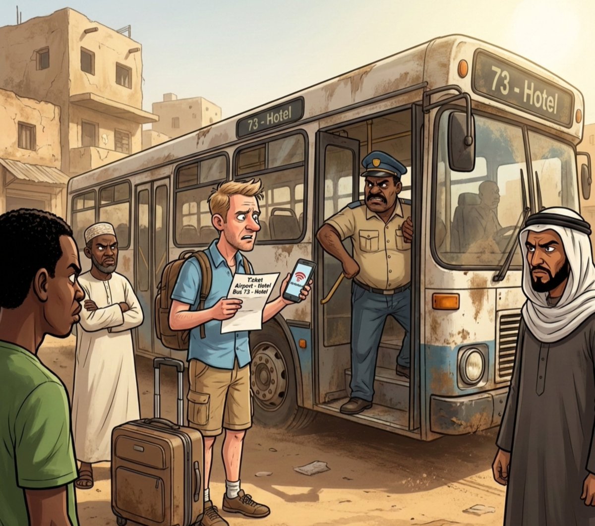 Stel je voor: Je komt aan in een vreemd land, bent moe, spreekt de taal niet en hebt geen internet. Vanaf het vliegveld krijg je een route &amp; ticket naar je hotel. Halverwege mag je de bus niet in, niemand helpt je. Frustratie stijgt. 😡

Wat zou jij doen? #asielzoekers #omdenken