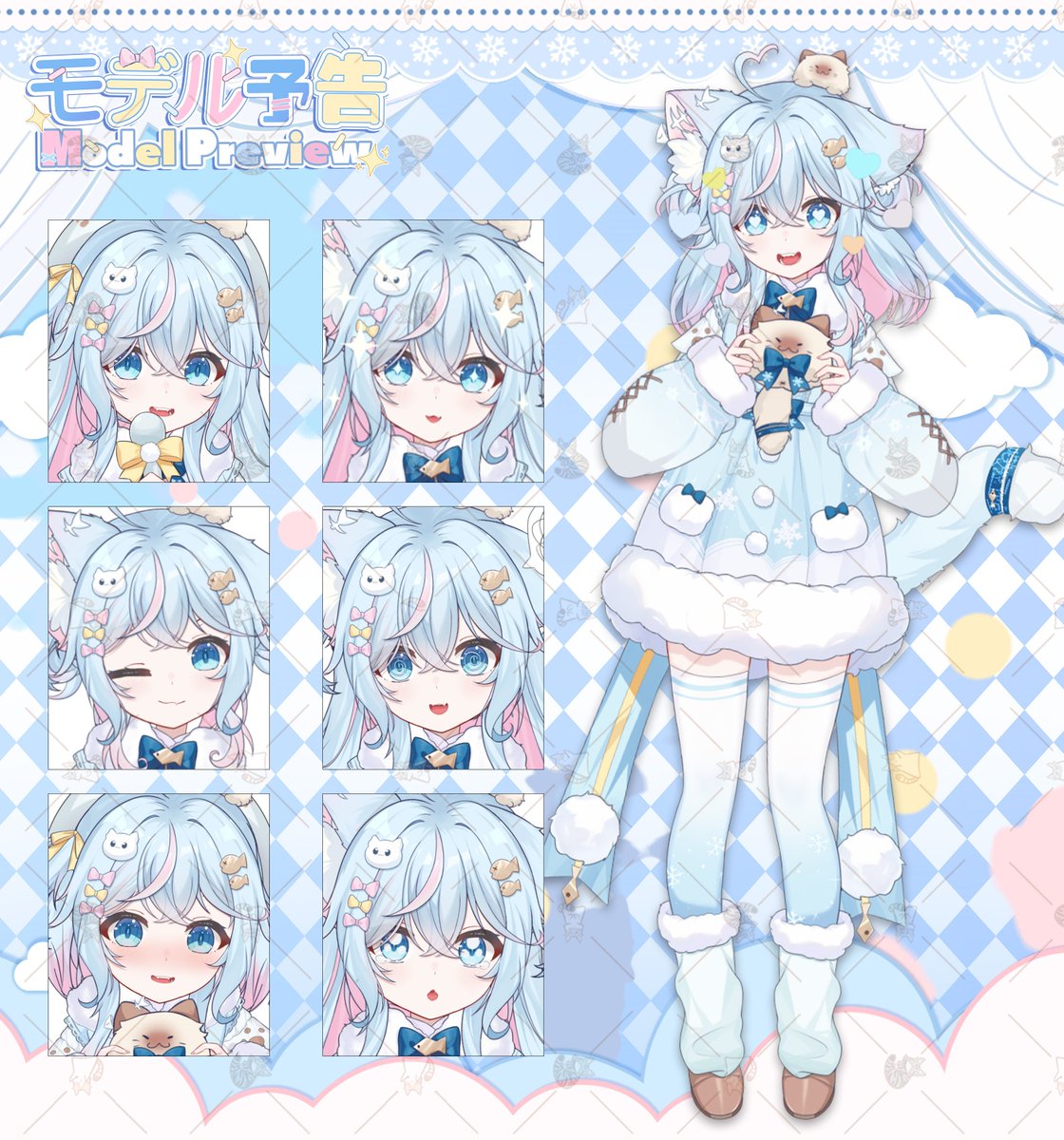 NekodreamLive2d's tweet photo. 🐱💙 New Live2D Model Teaser! 💙🐱
We're thrilled to unveil our New blue cat Live2D model, and we're inviting YOU to name her! 
👉 To join: 
1、Follow + RT this post 
2、Drop a name (English and Japanese) in the comments.

✨2 fans will be receive this Live2D model~
#Live2D #Vtuber #Live2DShowcase #Live2DWIP