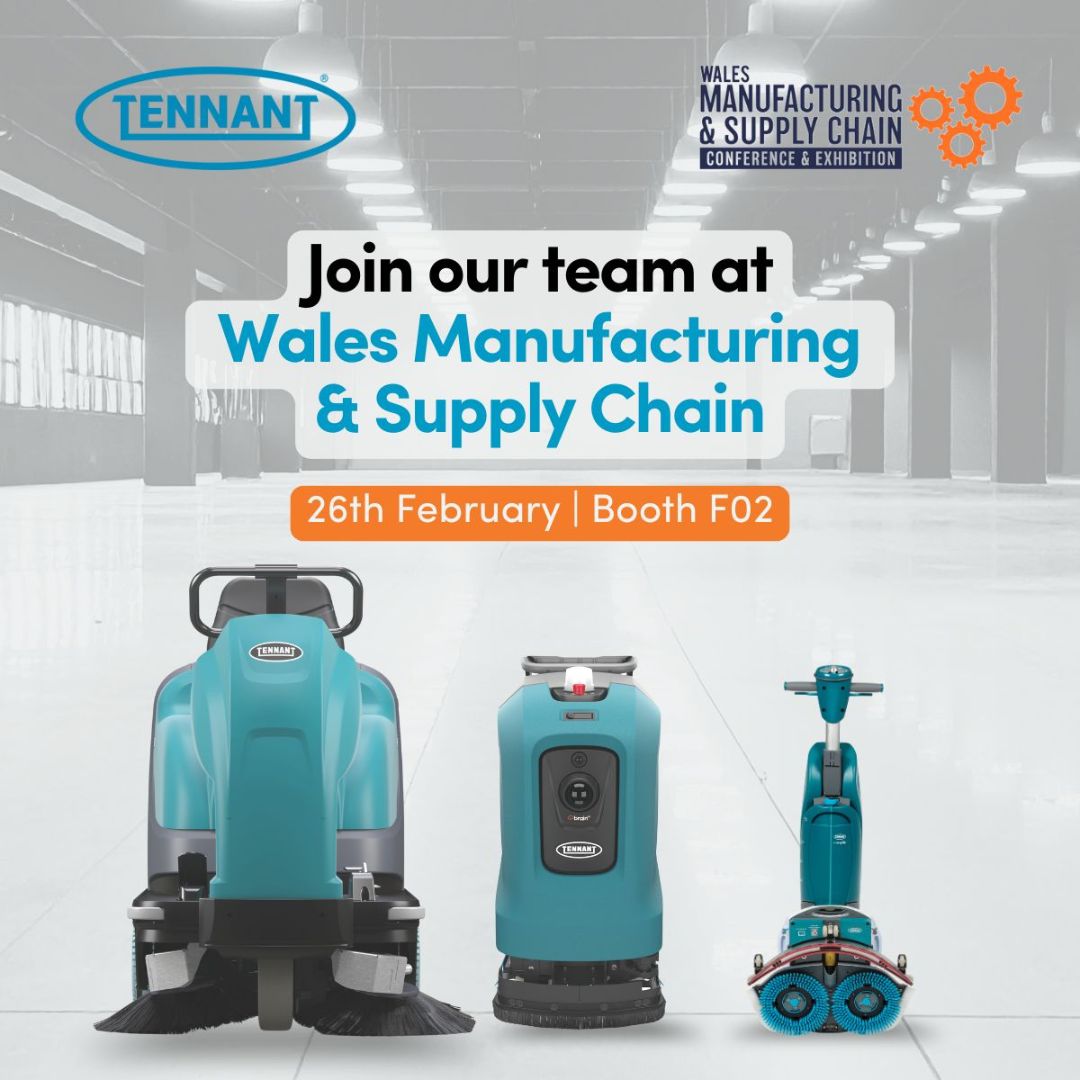 Later this month our UK sales team will be at the Wales <a href="/MSC_Event/">Manufacturing & Supply Chain Expo</a> showcasing the latest Tennant cleaning machines and robotic innovations.

Book your free passes today at buff.ly/Q8m8bVS or reach out to buff.ly/fCeqJoM or buff.ly/Llq73eb

#WMSC2025