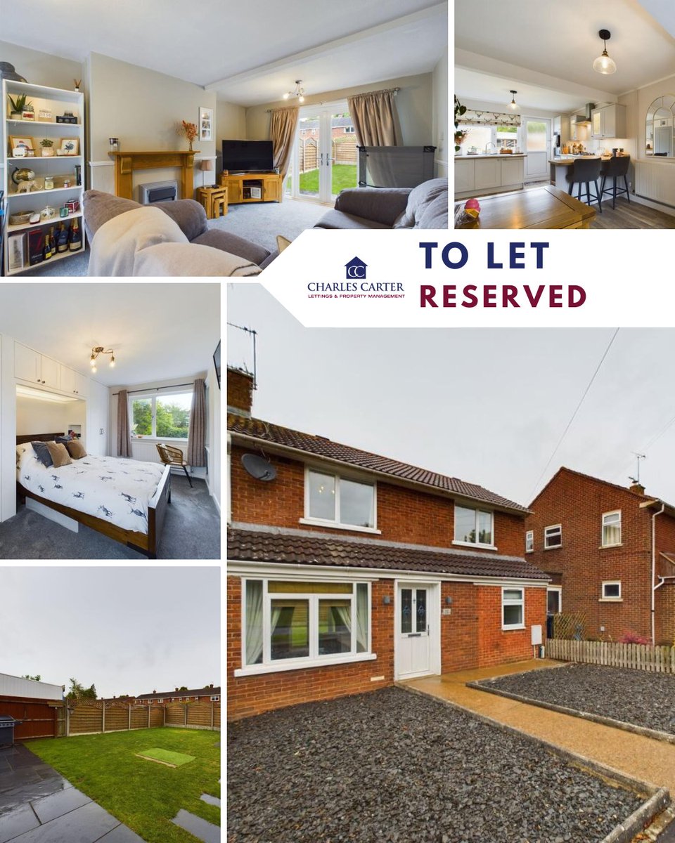 charlescarterL's tweet image. ✨ Property Reserved! ✨

This two-bedroom semi has been snapped up! 🏡 Modern open-plan kitchen/dining, spacious living, large garden &amp;amp; off-road parking.

📞 Landlords, we can manage your property from marketing to full management

#PropertyReserved #Lettings #WorcesterRentals
