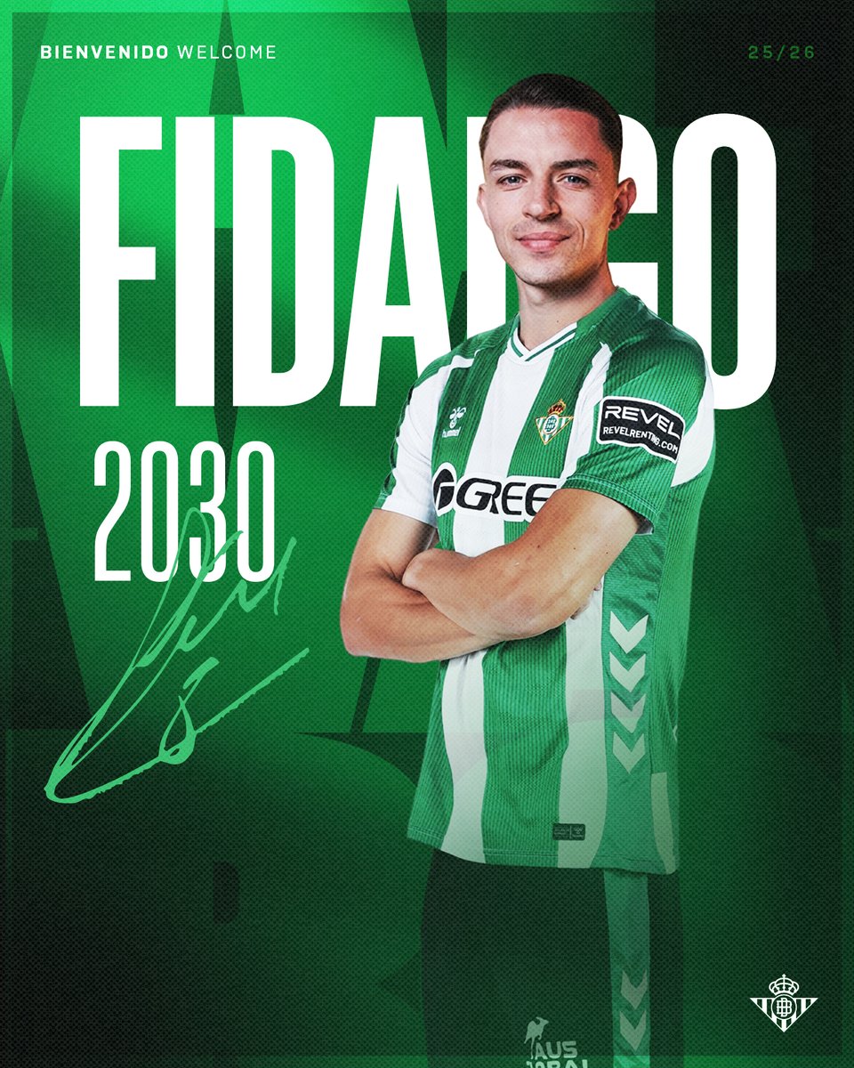 📝 𝗗𝗘𝗔𝗟 𝗗𝗢𝗡𝗘: Real Betis have signed midfielder Álvaro Fidalgo from Club América on a contract until 2030.

Fee around €8M.

(Source: <a href="/RealBetis/">Real Betis Balompié 🌴💚</a>)