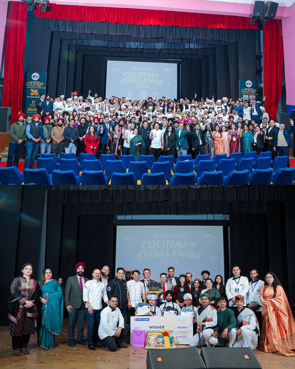 More than a competition — it was a journey of growth, passion, and learning

The National Culinary Challenge 2026 – Grand Finale brought together students from 23 campuses.

Proud to see young chefs rise with confidence, skill, and purpose

#nationalculinarychallenge