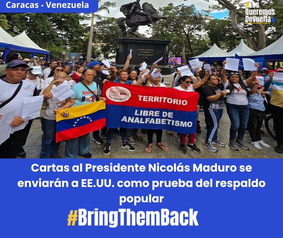La esperanza vuela en papel: miles de venezolanos escriben hoy a Nicolás y Cilia. Cada carta es un abrazo de lealtad y un recordatorio de que su pueblo los espera con los brazos abiertos. ¡Esa conexión es indestructible! 🇻🇪✊
​#FreeMaduroAndCilia
#BringThemBack