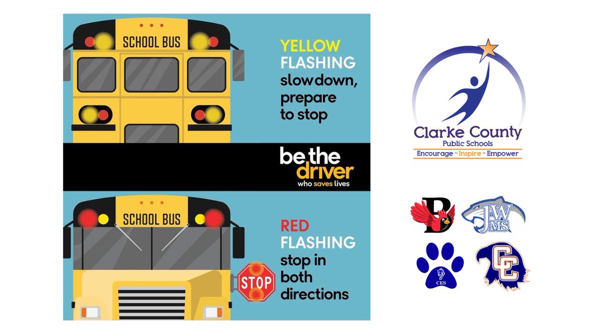 CCPS_VA's tweet photo. As students come back to school this morning, please practice bus safety and "be the driver who saves lives." https://t.co/RcFkDWhDLV
