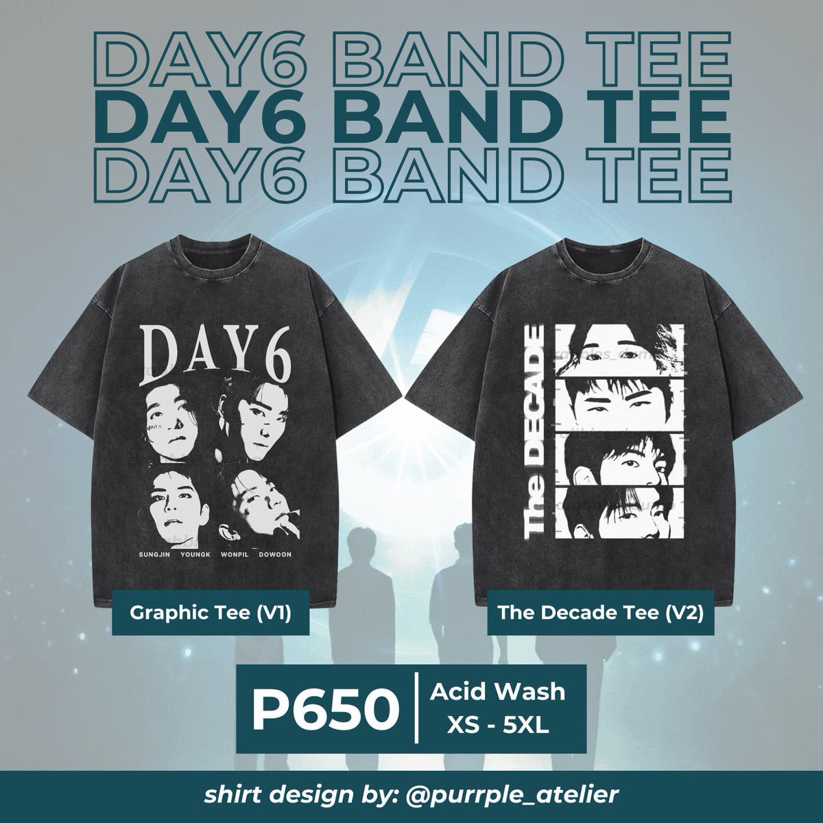 [HELP RT]

DAY6 Band Tee V1 &amp; V2 by <a href="/drabbles_dump/">진주 🥑 🦊🐻😼; 📌</a> 

P650/each
available sizes: XS-5XL 

doo: feb 20, 2026
dop: feb 20, 2026

ORDER HERE: bit.ly/bandteebydd26

🏷️ wts lfb ph day6 myday youngk sungjin wonpil dowoon