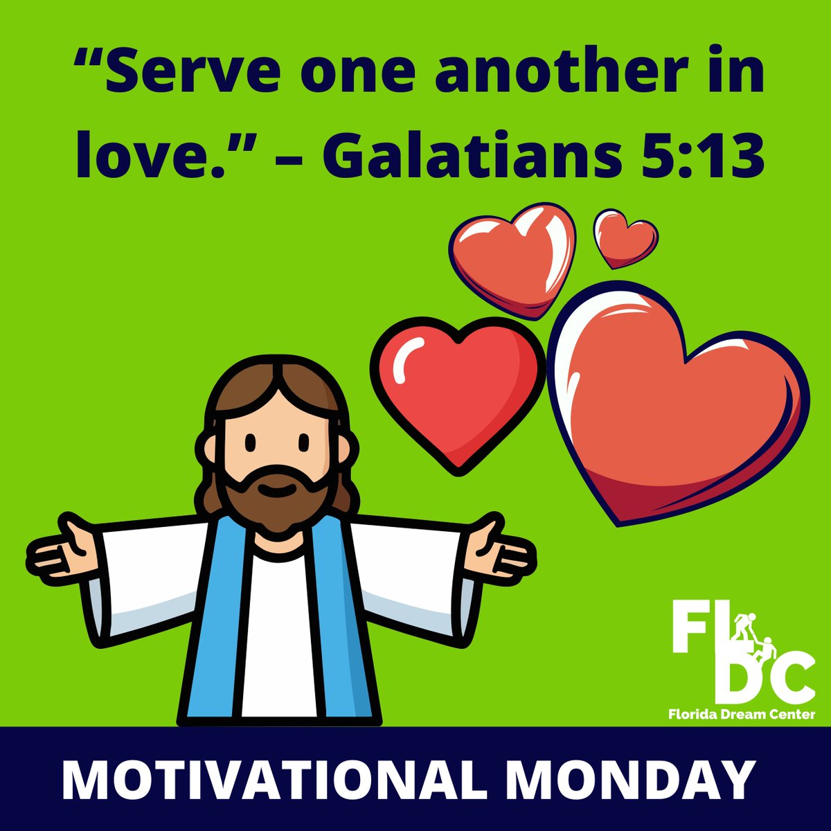 💙 Start Your Monday with Purpose
“Serve one another in love.” – Galatians 5:13
At Florida Dream Center, love is action—feeding families, helping neighbors, and lifting lives.
#MotivationalMonday #FLDC #ServeWithLove