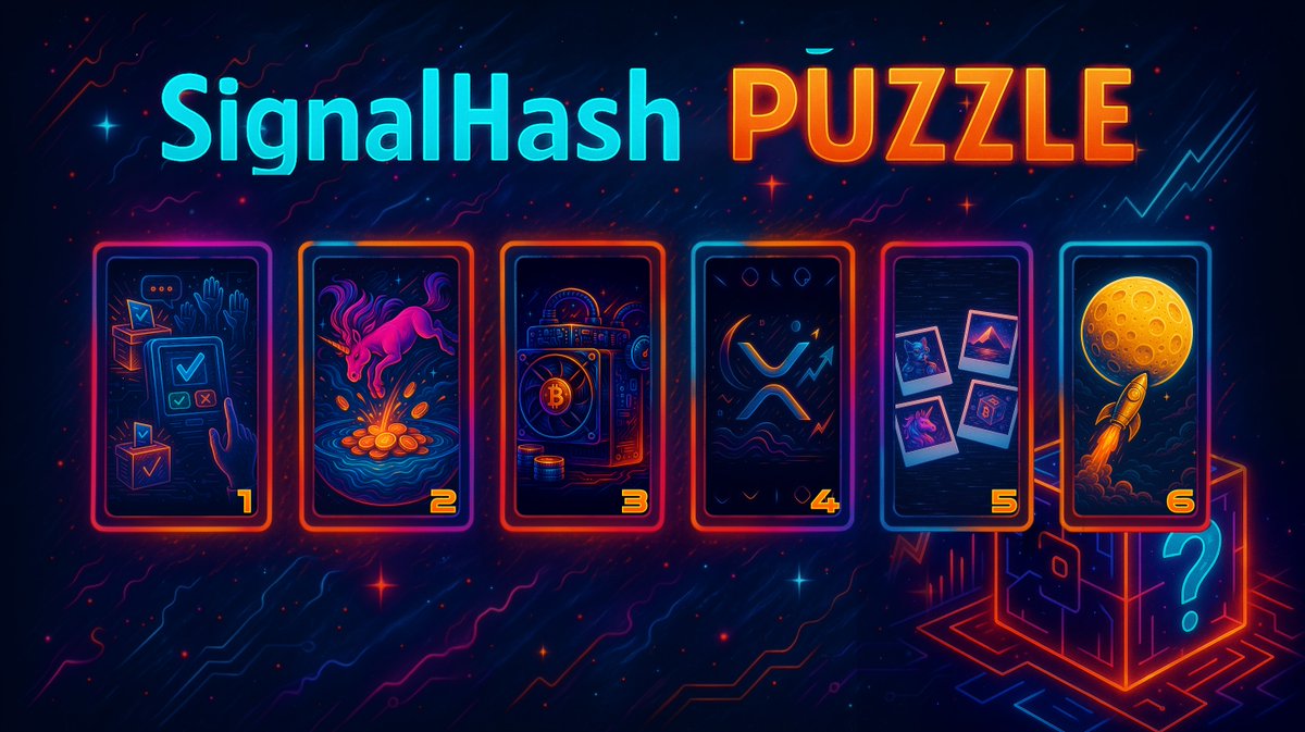 signalhash's tweet photo. Crack the #code. Unlock #rewards. 💥 We’ve hidden 6 crypto clues in our latest image post — each picture represents a well-known crypto project. Take the first letter of each one (in ALL CAPS) to form a 6-letter #promo #code.

Use it in Wallet > #promo #code to claim your prize inside #signalhash!

Join crew 👉 https://t.co/UrFzoMuz7D

#signalhash #Web3 #PlayToEarn #ToTheMoon #crypto #mining on #TON #Blockchain