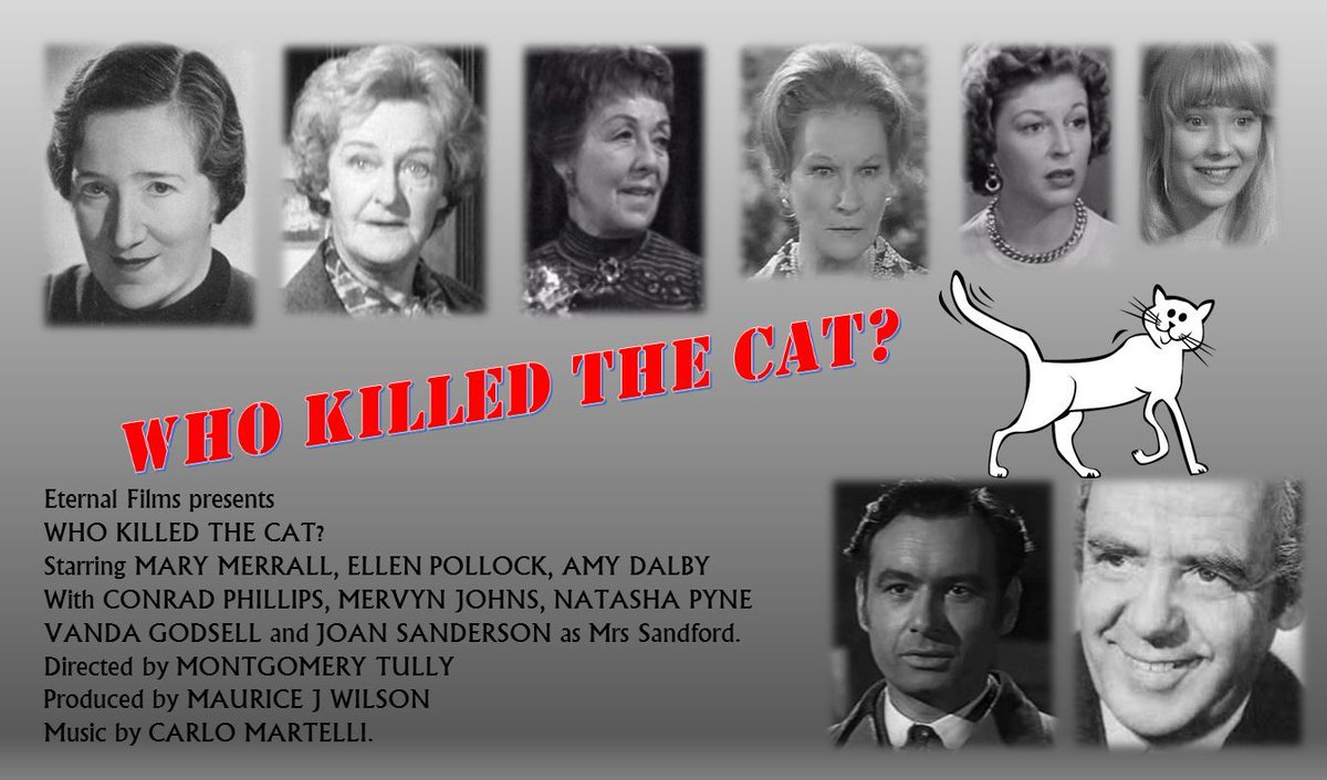 TalkingPicsTV's tweet photo. Our brew and biccies matinee stars #MaryMerrall #EllenPollock #MervynJohns #AmyDalby
🐈️ WHO KILLED THE CAT? (1966) 2pm with #NatashaPyne #JoanSanderson light drama #TPTVsubtitles https://t.co/6RzZ1ucarN
