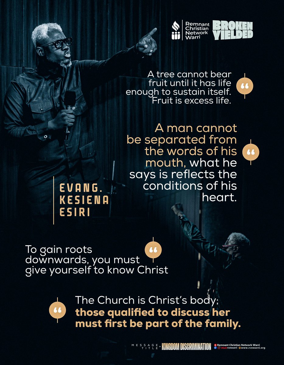 Christ is the Syllabus for every Christian. 

Let this burning truth from yesterday’s teaching awaken your spirit!

#BibleStudyMorsels
#BrokenAndYielded
#EvangKesienaEsiri
#RCNWarri