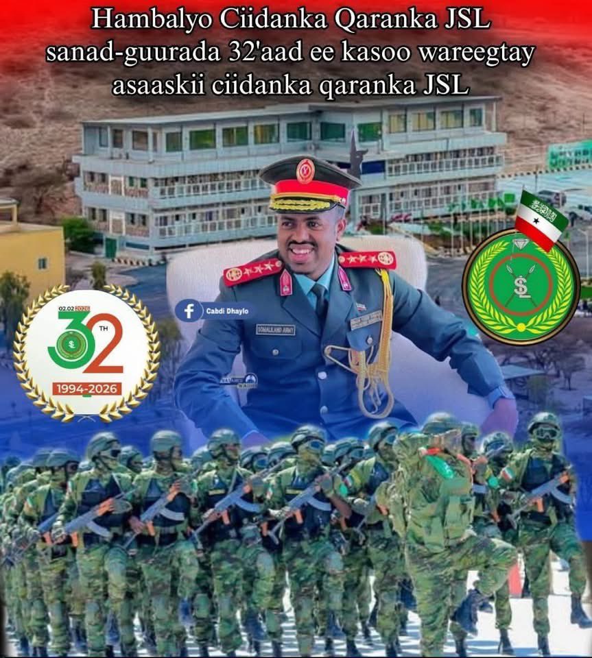 mohamed_matto's tweet photo. Congratulations to the Somaliland National Army 
Marking 32 years since its establishment a symbol of resilience, sacrifice, and national pride.
A strong army means a secure nation.
Victory to the Somaliland National Army ✊ https://t.co/JKHMBlBJ3z