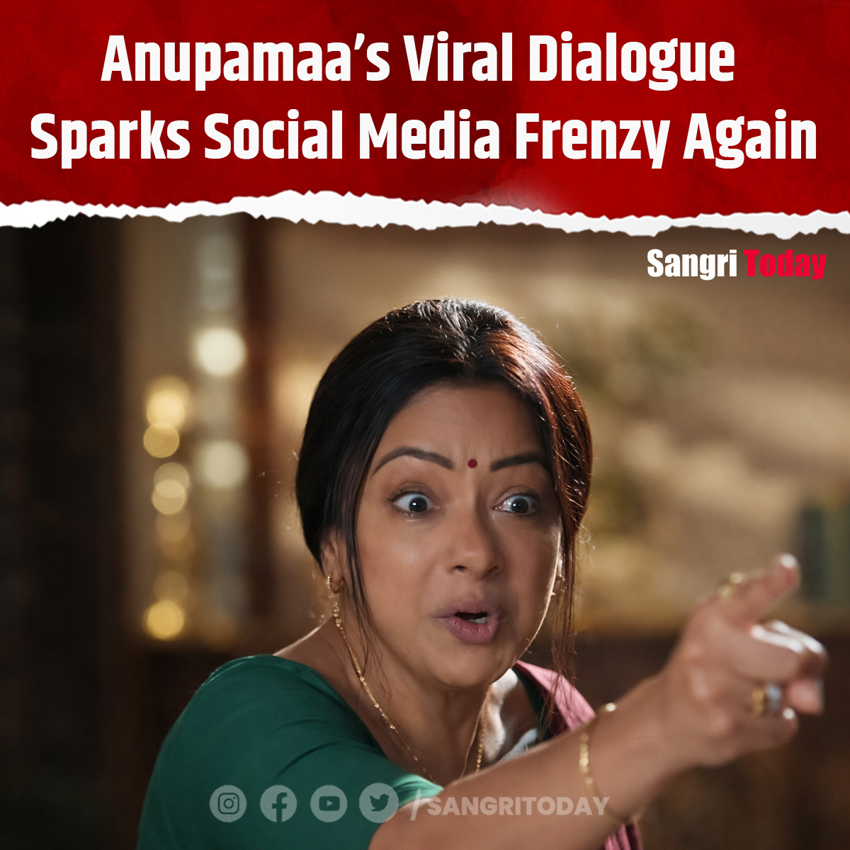 SangriToday's tweet photo. Deepa Shahi and Rajan Shahi's Anupamaa’s Viral Dialogue Takes Over Social Media Once Again
#Deepashahi #RajanShahi #anupamaa https://t.co/sErHKPH4Qi
