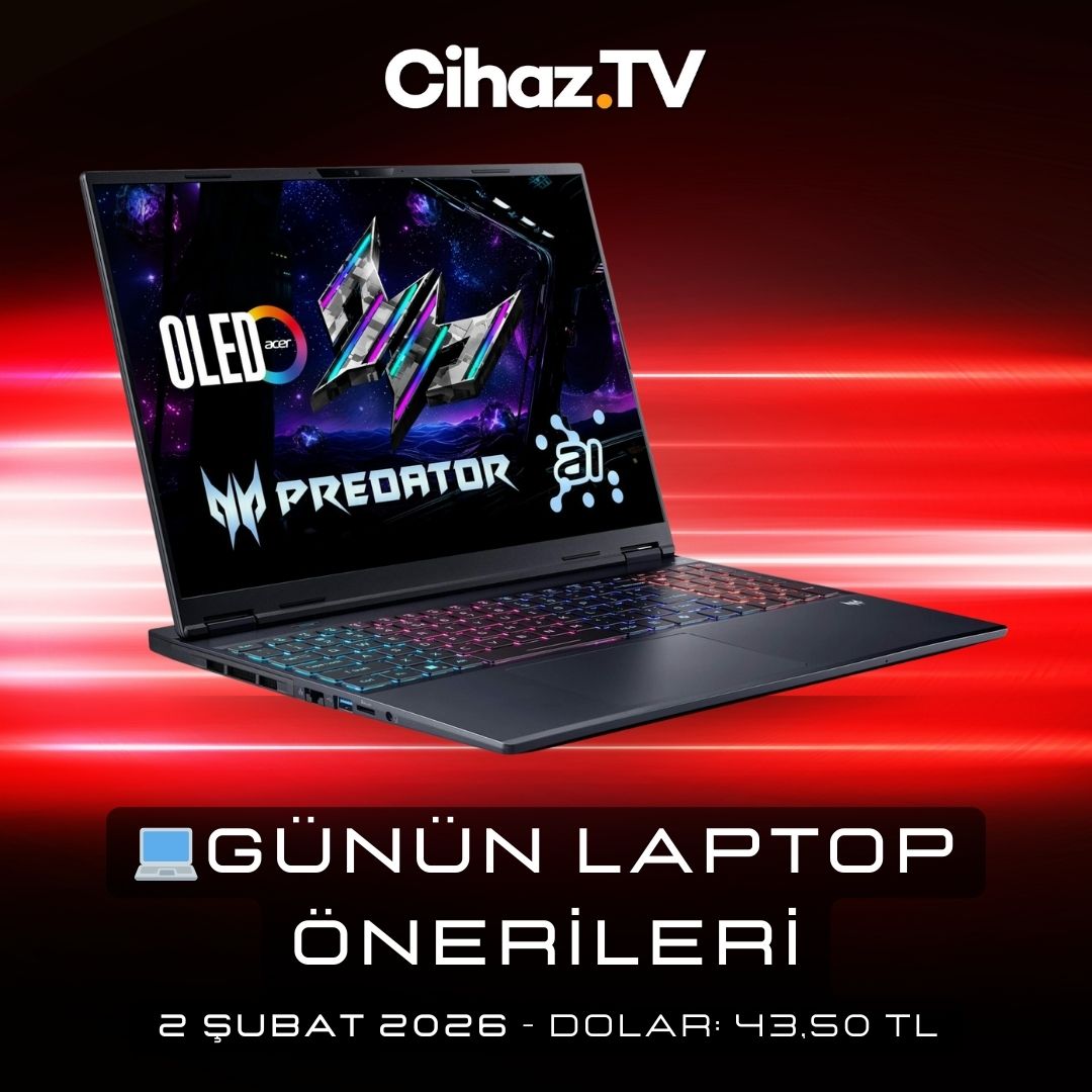 💻 🔥 Günün Laptop Önerileri Güncellendi (2 Şubat 2026 – Dolar: 43,50₺) : cihaz.tv/gunun-laptop-o… 

💥🎉 CihazTV Forum Açıldı! Buyurun: cihaz.tv/forum/ 

#işbirliği