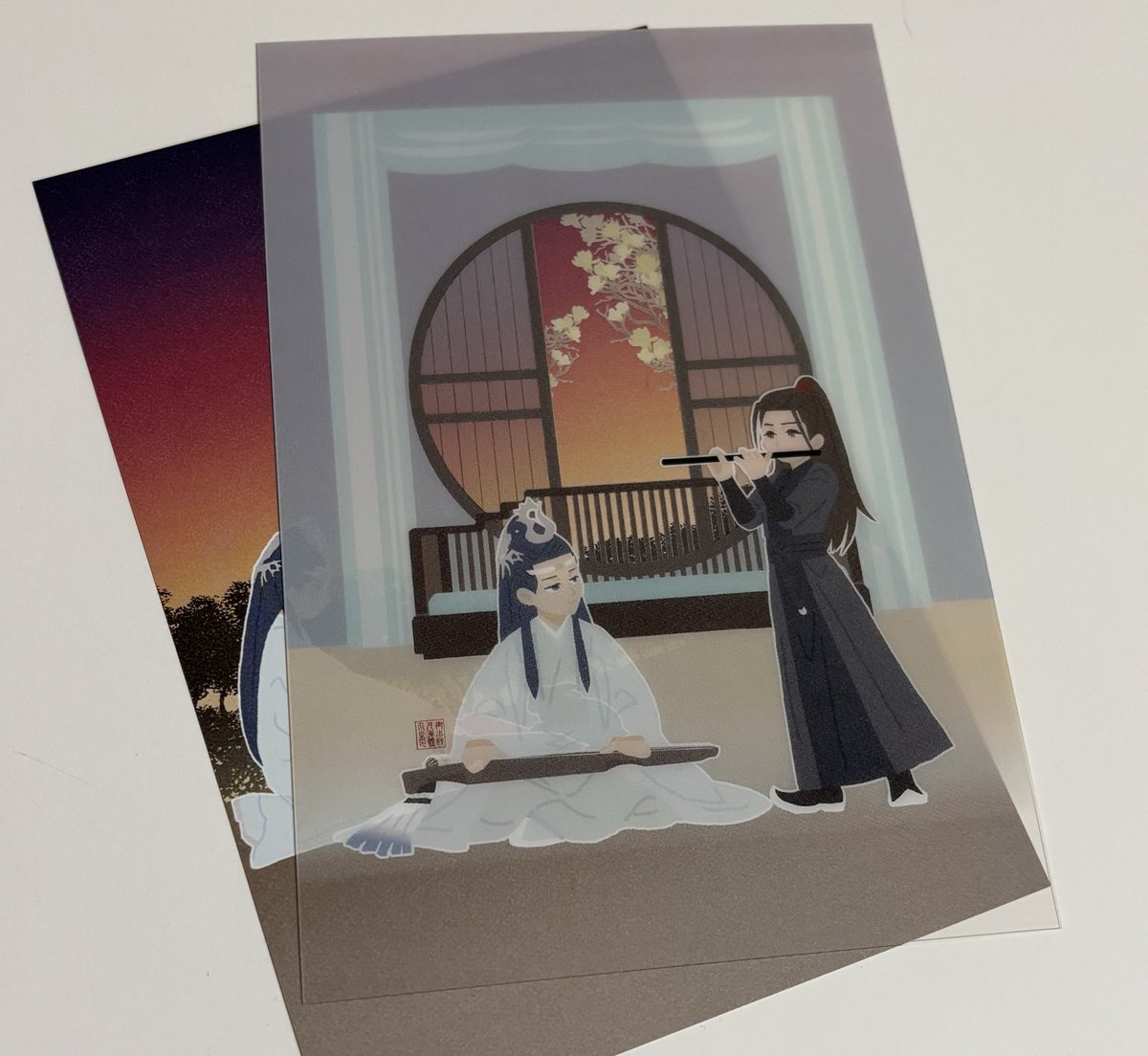 透明フィルムで静室の窓遊びできるポスカ作った