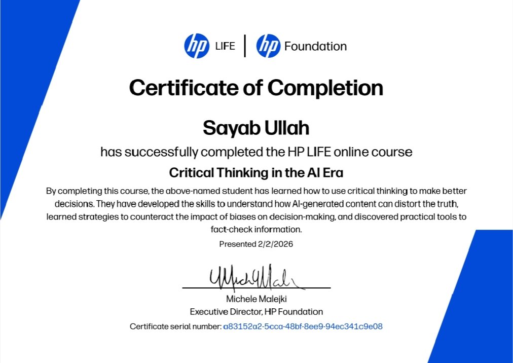 Sayabullah26's tweet photo. Anyone who wants to learn and obtain a certificate for free, please click the link below to access this course and other complimentary courses. 

https://t.co/g9U6zxIHE4
#AIera #Misinformation #Disinformation https://t.co/P4uGP4UMeG