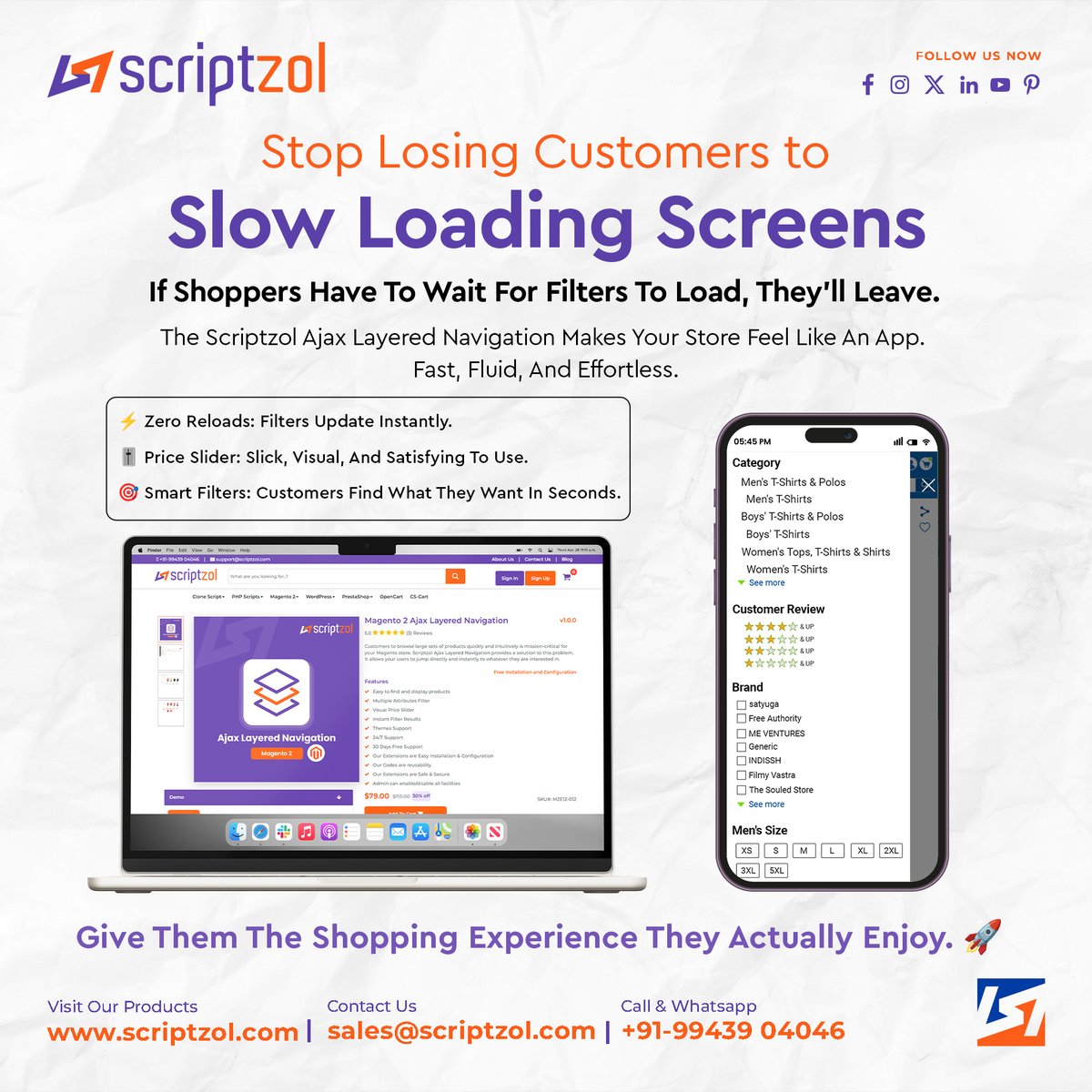 scriptzol's tweet photo. Confused customers don't buy. Give them instant answers with the Scriptzol Magento 2 FAQ Extension.
Buy Now: https://t.co/MfEL3Z1p0E
#Magento2 #Ecommerce #UX #Scriptzol #WebSpeed #OnlineStore #Magento #SalesBoost #ShopTech #InstantSearch https://t.co/7HrW74JjuJ